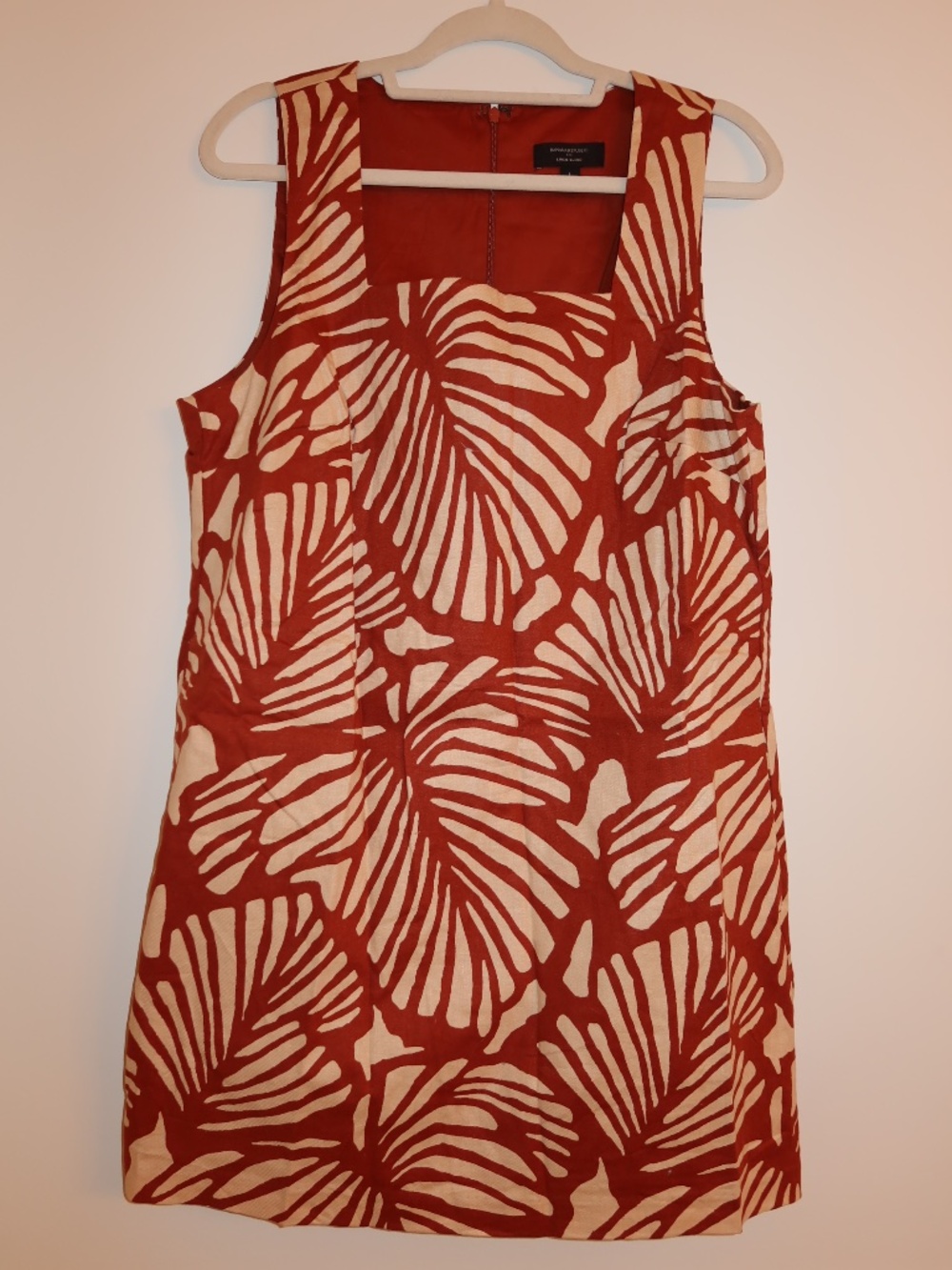 Women Linen Shift Dress Banana Republic Size L